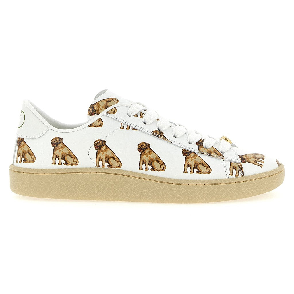 Valentino Garavani White Calfskin Low Top Sneakers for Women