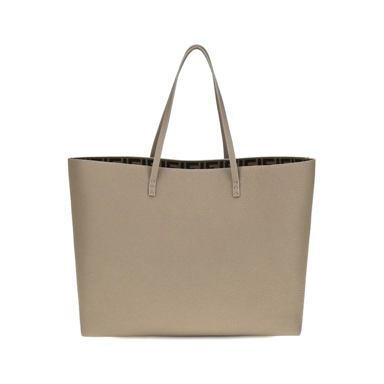 Fendi Beige Calf Leather Bos Taurus Shoulder Bag for Women