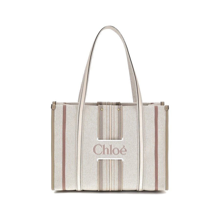 Chloé Beige Cotton Shoulder Bag for Women