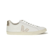 Veja White Calf Leather Bos Taurus Low Top Sneakers for Women