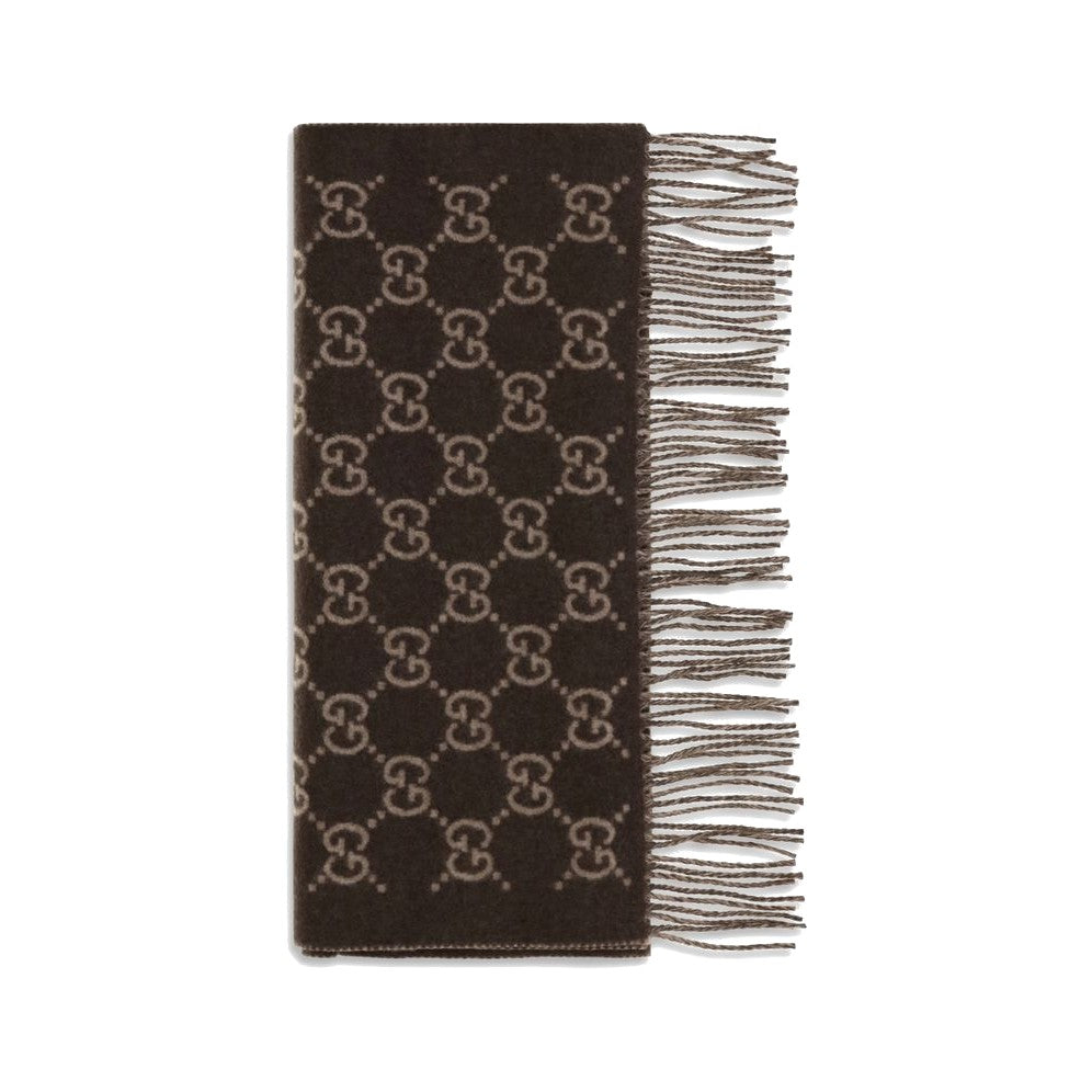 Gucci Brown Cashmere Scarf for Men