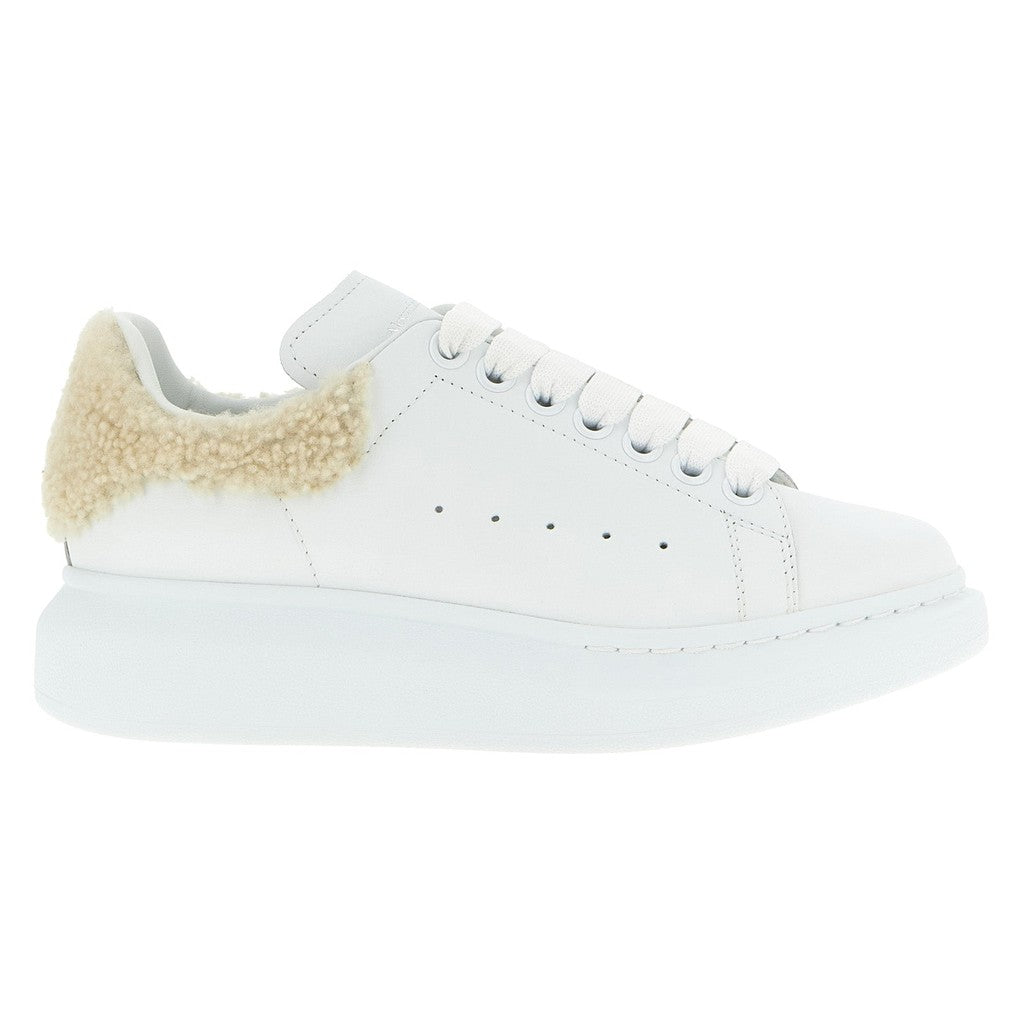 Alexander McQueen Beige Calfskin Chunky Sneakers for Women