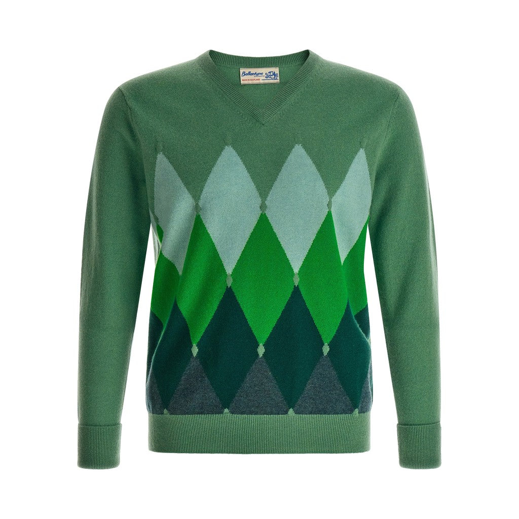 Ballantyne Bicolor Cashmere Cardigan for Men