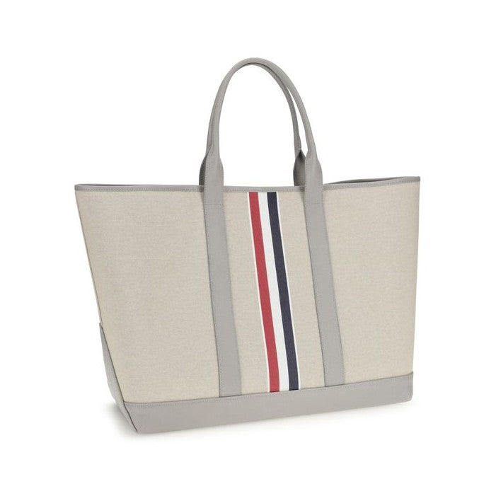 Thom Browne Gray Fabric Shoulder Bag for Men
