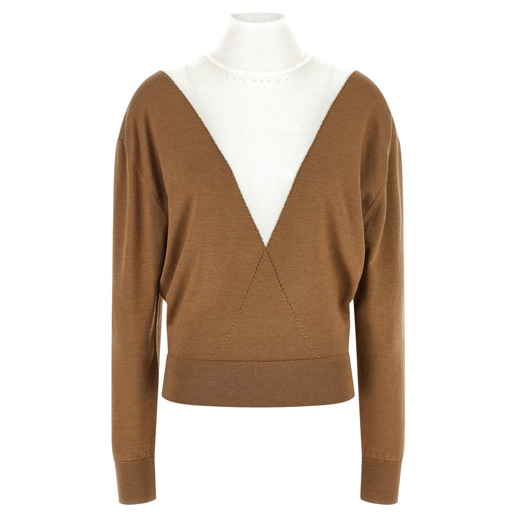 Paco Rabanne Beige Virgin Wool Cardigan for Women