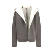Rick Owens Gray Wool Oves Aries Hoodie for Women