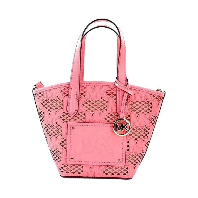 Michael Kors Kimber Small Tea Rose Leather 2-In-1 Zip Tote Messenger Bag Purse for Women