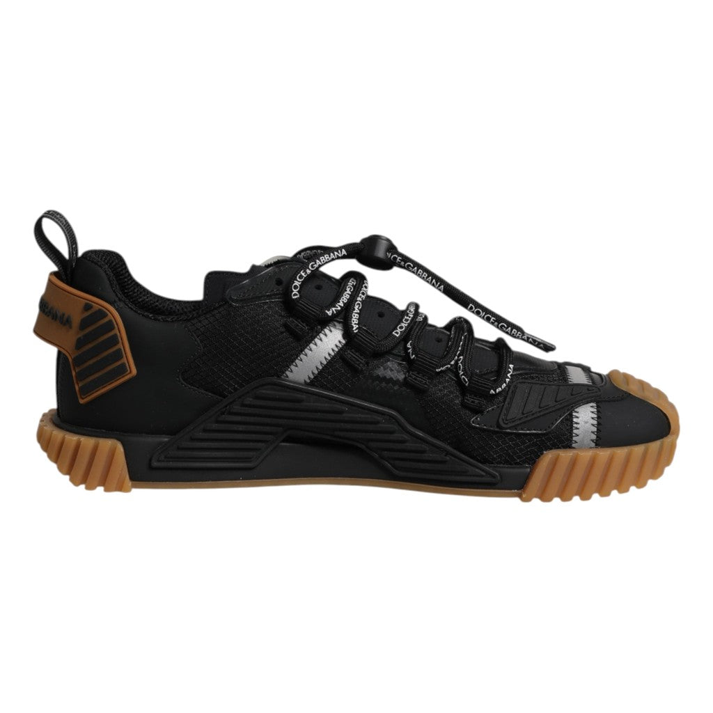 Dolce & Gabbana Black Logo Lace Up Low Top NS1 Sneakers Shoes for Men