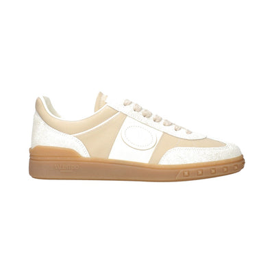 Valentino Garavani Beige Fabric Low Top Sneakers for Men