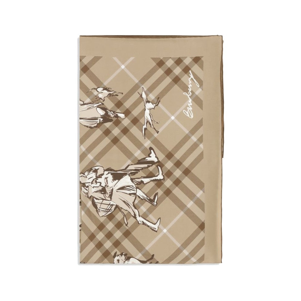 Burberry Beige Silk Scarf for Women