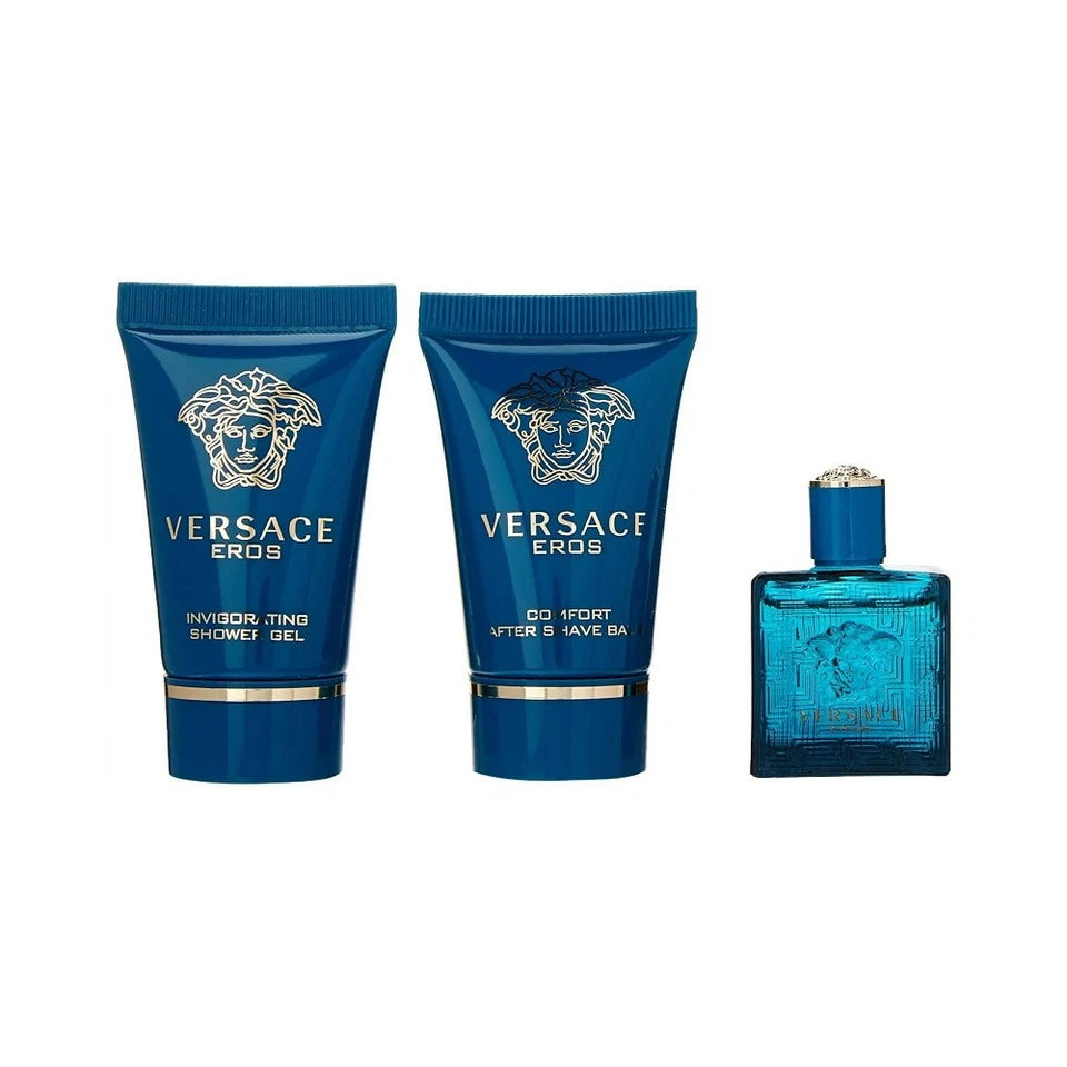 Versace Eros 3 Pcs Set For Men: 0.17 Eau De Toilette + 0.8 After Shave Balm + 0.8 Shower Gel Secondary image