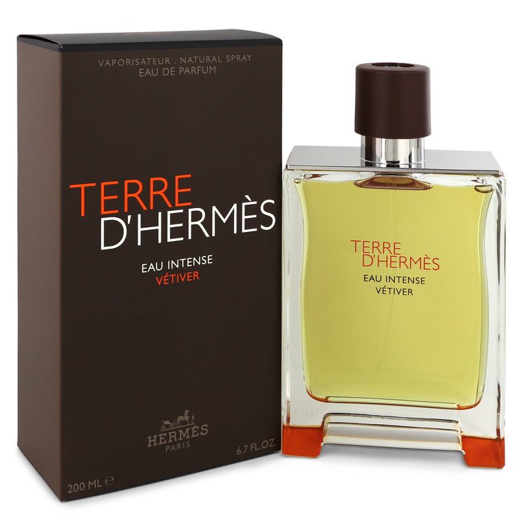 Terre Dhermes Eau Intense Vetiver by Hermes Eau De Parfum Spray 6.8 oz for Men